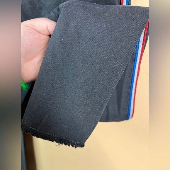 Sundry Women’s Size 24 Gray Americana Stripe Chino Raw Hem Cropped Pants NWT - Picture 9 of 10